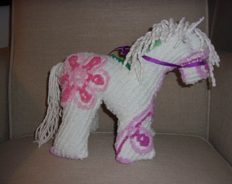 Horse/Pony stuffed animal made from Vintage Chenille bedspread