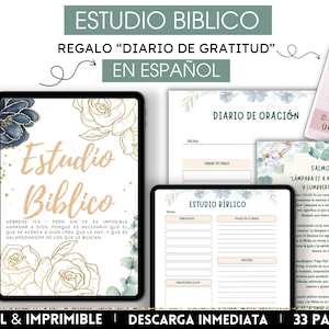 Diario de Oración en Español, Imprimible y Digital, Devocional Cristiano, Bible Study Journal, Estudio Bíblico Imprimible, Estudio Bíblico