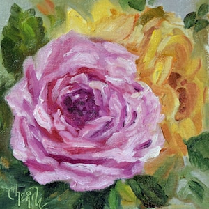 Rosas rosadas y amarillas