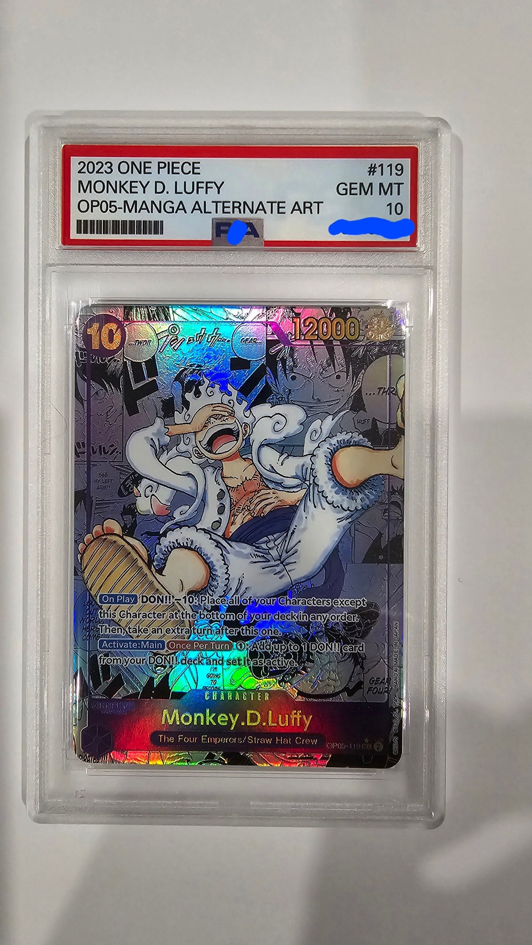 V3 PROXY Gem Mint 10 Psamanga Monkey D Luffy OP05119 One Piece Card