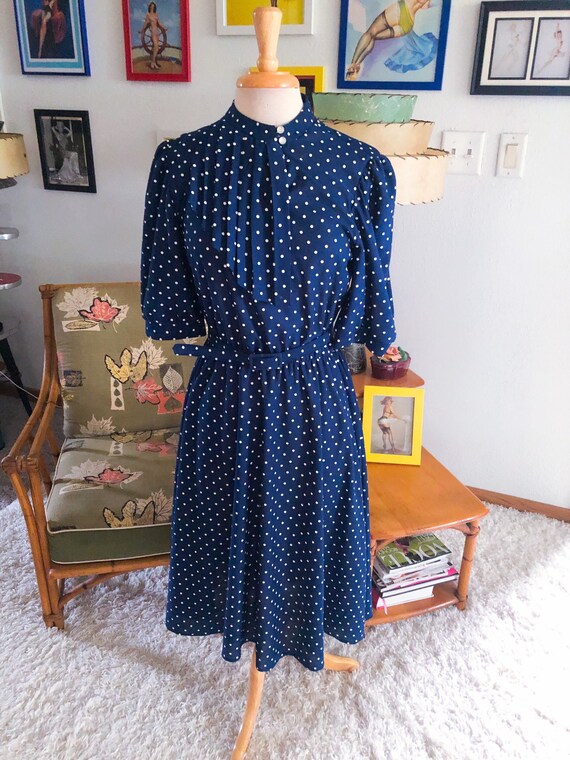 1930s style polka dot Dress / 30s style dress / 8