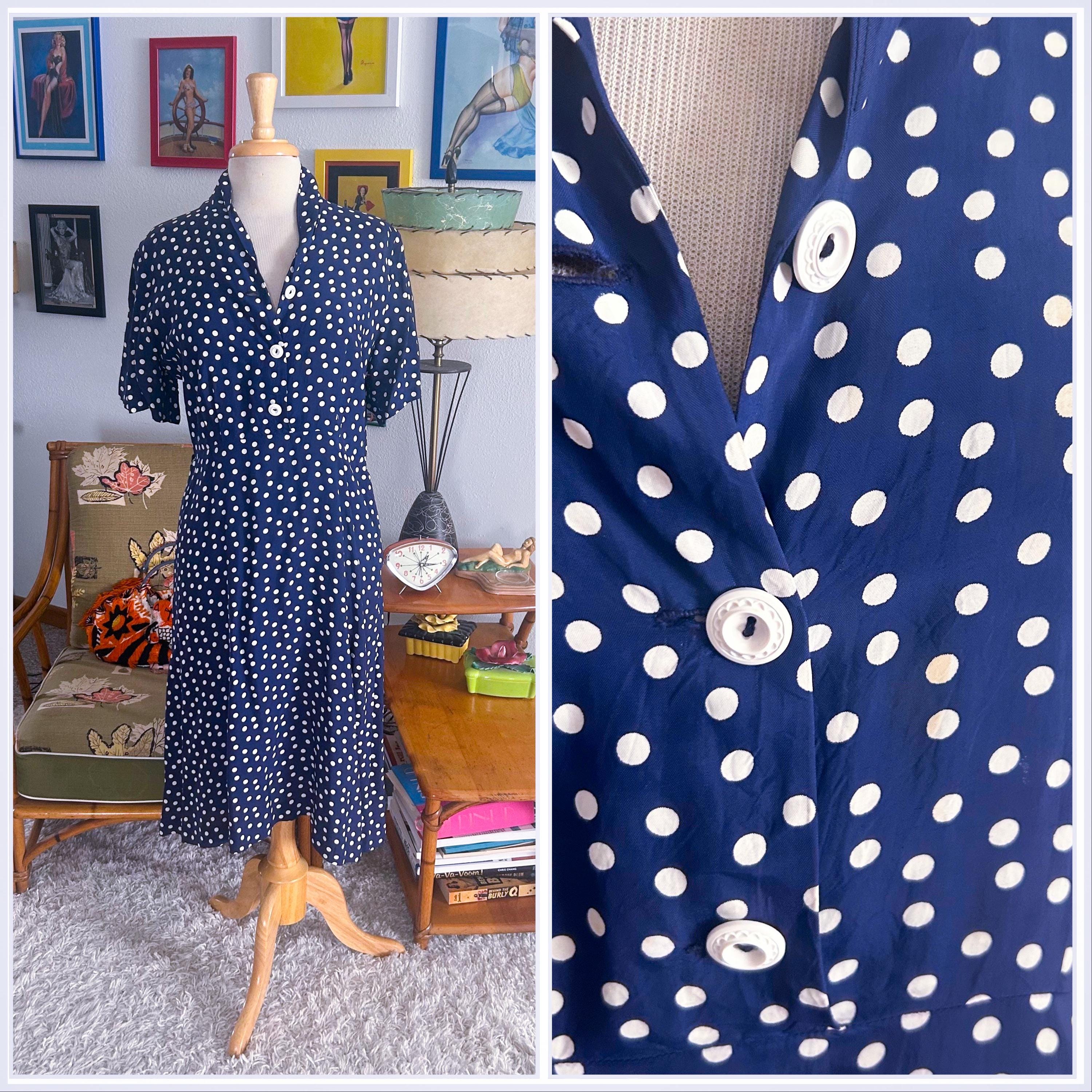1940s Rayon Dress - Etsy