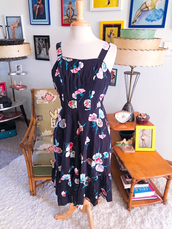 1940s style Floral Dress / 40s style sundress / 8