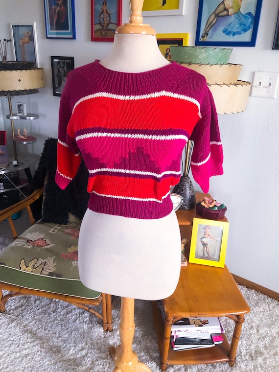 1940s style Sweater / 40s style Stripe Sweater / 8