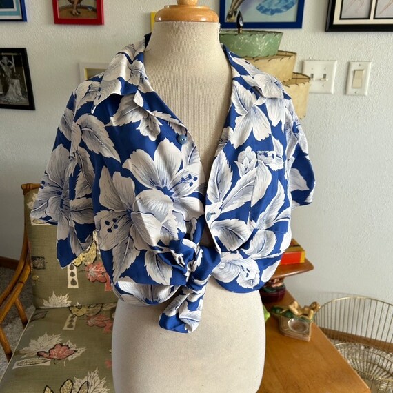 1940s style Button-down shirt / vintage Hawaiian … - image 6