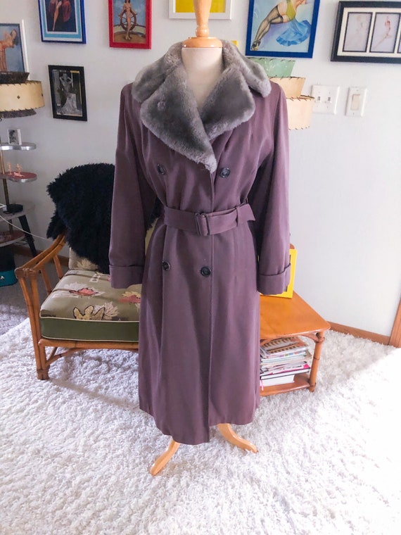 1940s style Princess Coat / 40s style Coat with Fa