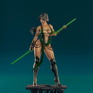 Jade Mortal Kombat 25 cm Figure/Statue, Sla/Pla Resin 3D Printed,Painted,action figure,collectible,handmade
