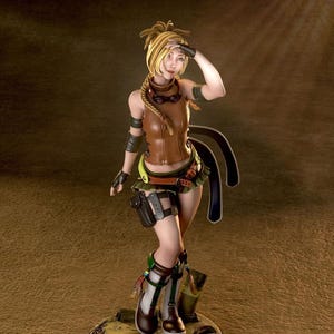Rikku - Figura/Estátua de 25 cm do Final Fantasy, pintada, impressa em Sla/Pla, figura de ação, feita à mão, colecionável