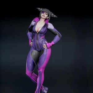 Juri Han /Street Fighter/ 25 cm Figure/Statue, Sla/Pla Resin 3D Printed,Painted, Handmade, collectible, Action figure