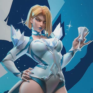 Emma Frost - X-men  - 25cm  Figure/Statue, painted,Sla/Pla printed,action figure,collectible,handmade