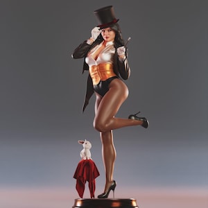 Zatanna 25 cm Model 3d Figurka/Statua, malowana, drukowana Sla/Pla, figurka akcji, kolekcjonerska, ręcznie robiona