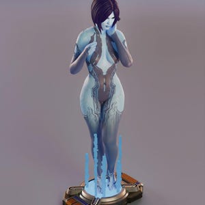 Cortana - Halo -25cm Figure/Statue, SLA/Pla Resin 3D Printed,Pro Painted, Handmade, collectible,Action figure