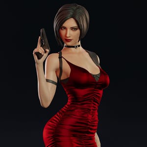Ada Wong /Resident Evil 2 /25 cm figure/statue (PAİNTED), painted,Sla/Pla printed
