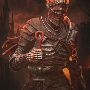 Soul of Cinder - Dark Souls  25 cm Figure/Statue, Sla/Pla Resin 3D Printed,Painted,Action Figure