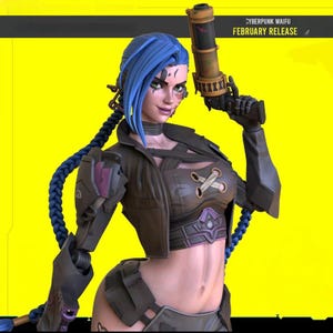 Arcane /jinx  - League of Legends 25 cm Figure/Statue, Sla/Pla Resin 3D Printed,Painted,action figure, collectible
