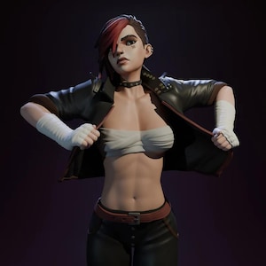 Arcane /Vi  - League of Legends 25 cm Figure/Statue, Sla/Pla Resin 3D Printed,Painted,action figure, collectible