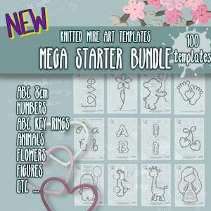 MEGA STARTER Bundle , 100 plantillas de tricotin para principiantes,  icord Craft Patterns, PDF imprimible instrucciones español/ingles.