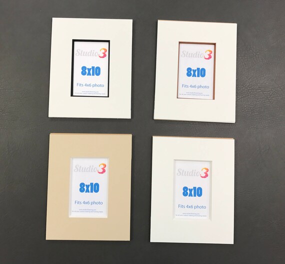 Sale Lot Of 4 Photo Mats Readymade 8x10 Frame Size For 4x6 Etsy