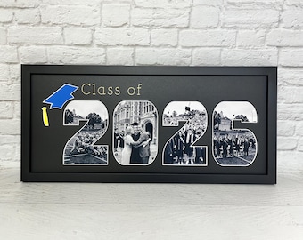 Graduation Cap and Year Photo Mat - Personalized Custom Cut Matting - Frame Ready (M125)