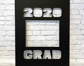 Graduate Collage Photo Mat - Fits 16x20 Frame - Multi Opening - Custom Year (M109)