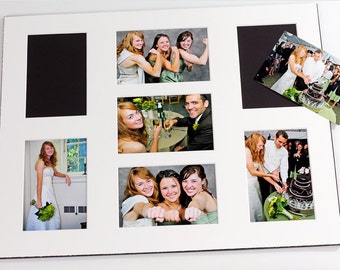 Tapete para fotos de collage/agrupación - Se adapta a marcos de 16 x 20 - Apertura múltiple - Color personalizado (M107)
