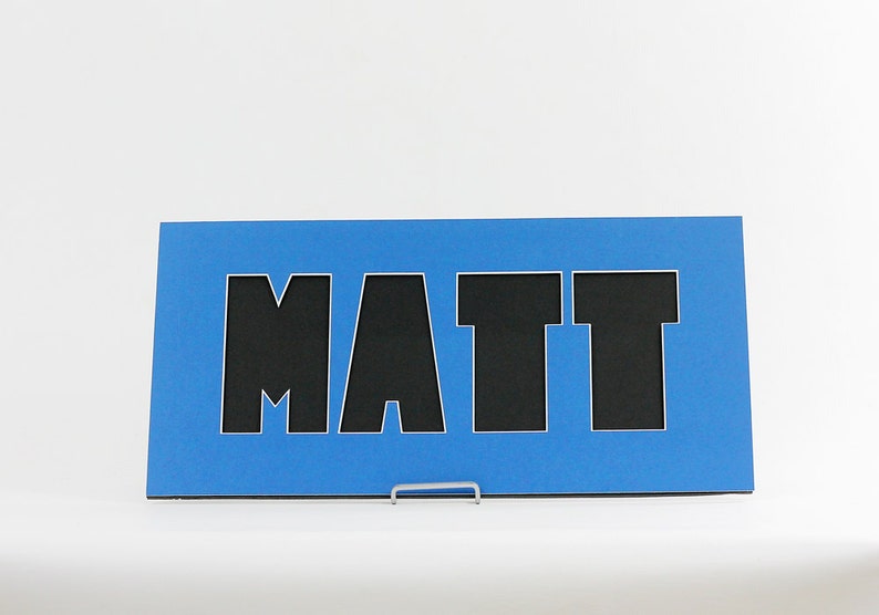 Name / Word Photo Mat - Personalized Custom Cut Matting - Frame Ready ...