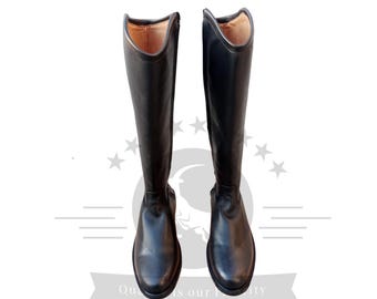 Custom Riding Boots For Men's, Handmade Long Leather Boots For Men's, English Horse Riding Boots, Equestrian Knee High Boots, Wedding Boots