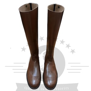 Men's Horse Riding Brown Boots All Size With Leather Sole, Equestrian Handmade Riding Long Boots, Tall Riding English Boots, Husband Gifts