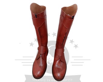 Men's Riding Boots, Equestrian Horse Riding Long Leather Boots For Men's, Genuine Cowhide Leather Boots With Leather Sole, Custom Size Boots