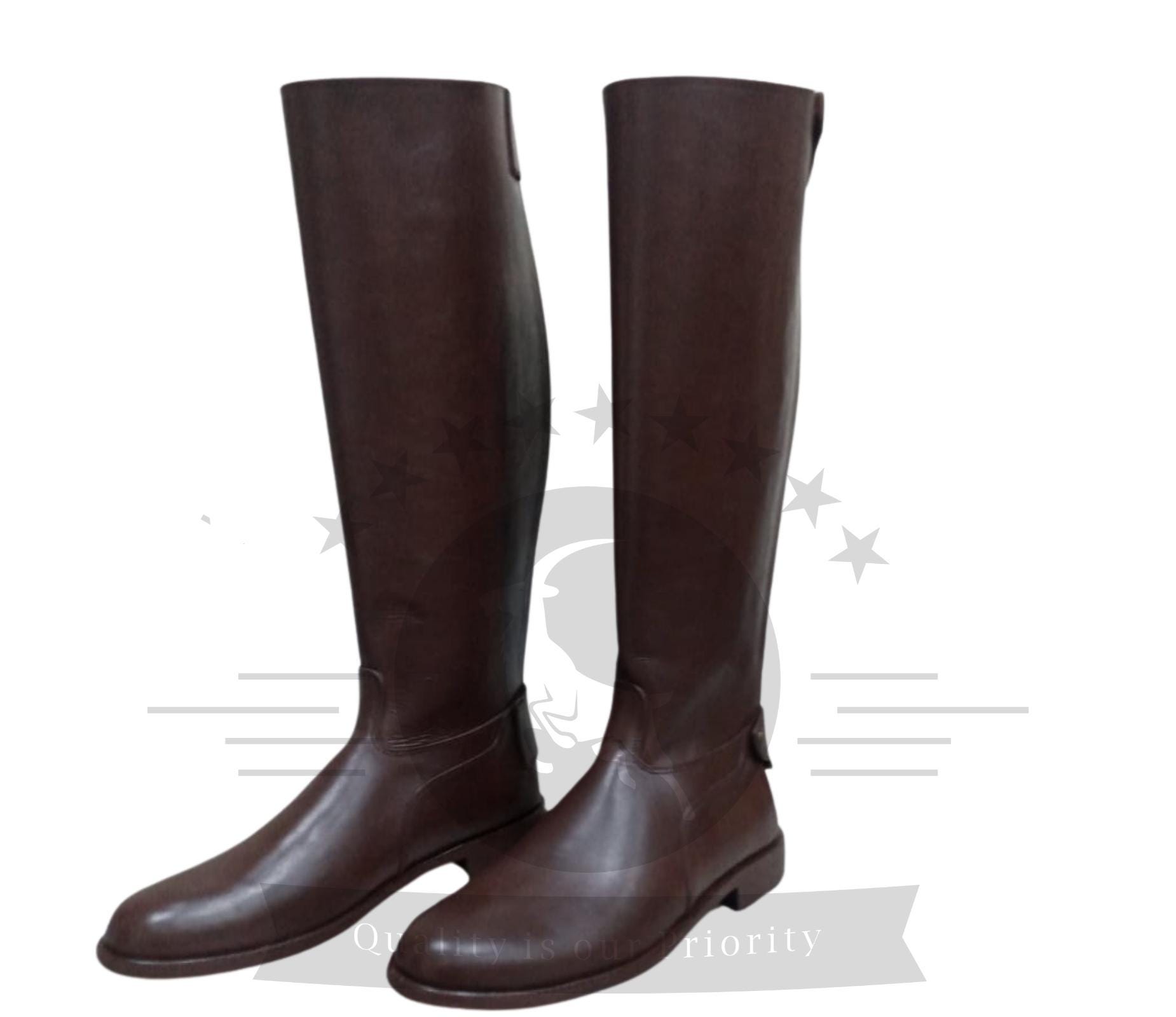 Men's Genuine Leather Riding Boots, Horse Riding Boots, Men's ...