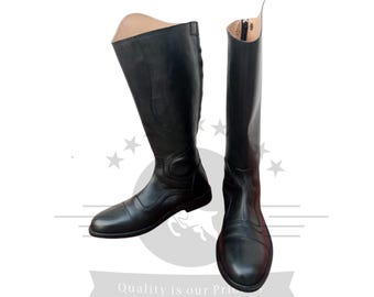 Men's Horse Riding Black Boots All Size | Horseback Riding Boots For Men's | Equestrian English Riding Boots | Tall Riding Boots For Men's