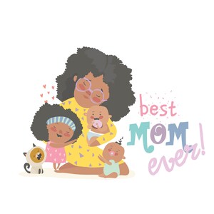 E-card digitale di buona festa della mamma! La migliore mamma di SEMPRE! Incredibili cartoline elettroniche di auguri ecologiche.