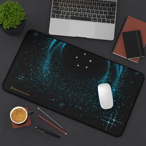 Personalisierte Sternenkarte Schreibtischmatte, Personalisierter Nachthimmel Minimalistische Schreibtischunterlage, Himmlische Konstellation Büro Dekor, Einzigartiges Astronomie Geschenk für Sie