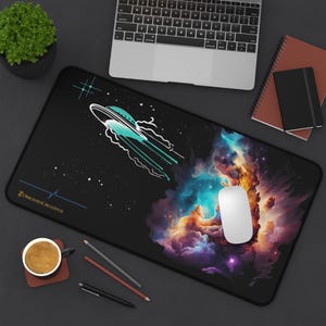 Sous-main personnalisé avec carte des étoiles, sous-main minimaliste personnalisé avec ciel nocturne, décoration de bureau avec constellations célestes, cadeau d'astronomie unique pour lui et elle