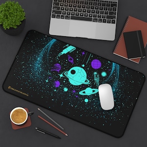 Sous-main personnalisé avec carte des étoiles, sous-main minimaliste personnalisé avec ciel nocturne, décoration de bureau avec constellations célestes, cadeau d'astronomie unique pour lui et elle
