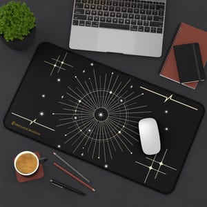 Sous-main personnalisé avec carte des étoiles, sous-main minimaliste personnalisé avec ciel nocturne, décoration de bureau avec constellations célestes, cadeau d'astronomie unique pour lui et elle