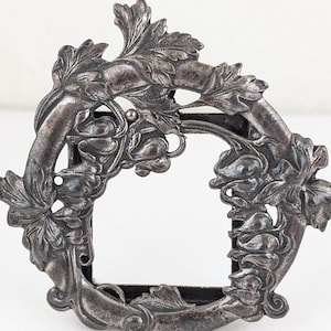 Sterling silver Art Nouveau Picture Frame. Keepsake Small Flower Picture Frame Flowering Vines
