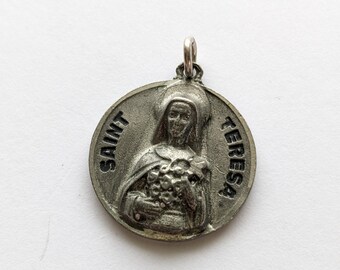 Creed Saint Teresa Pendant ~ Vintage St Teresa medallion by CREED ~ D202