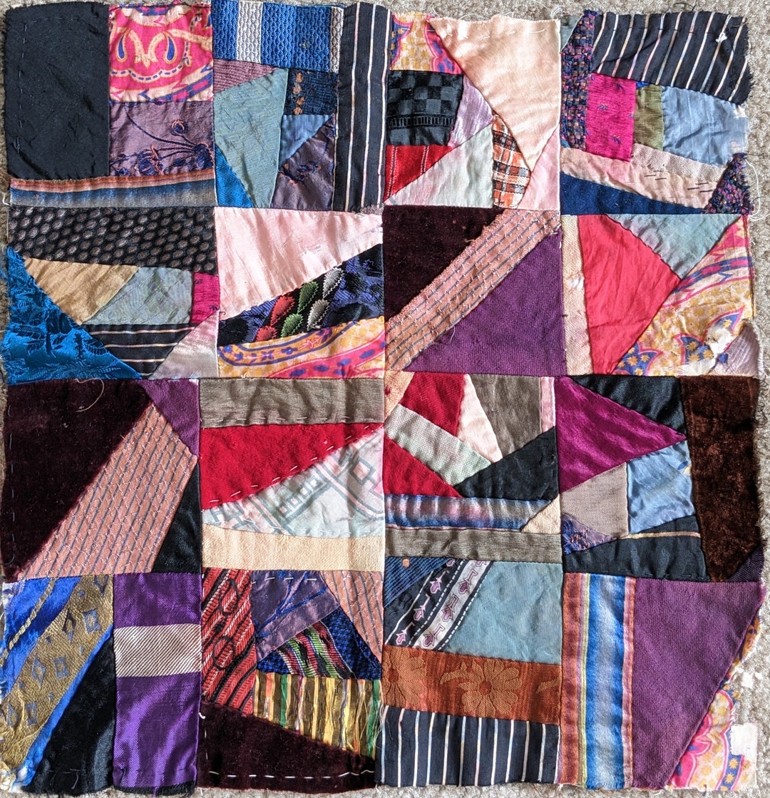 17 Antique Crazy Quilt Squares 14 15 Squares Etsy
