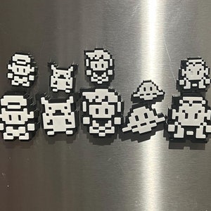 Nintendo Game Magnets: Pixel Anime Character Fridge Decor