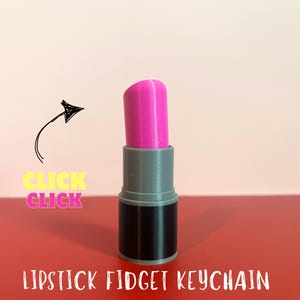 Lipstick Keychain Mechanical Clicky Fidget Keychain Bag Charm Fidget Toy Adult Clicker Stress Relief adhd fidget Stim Toy Keyboard Fidget