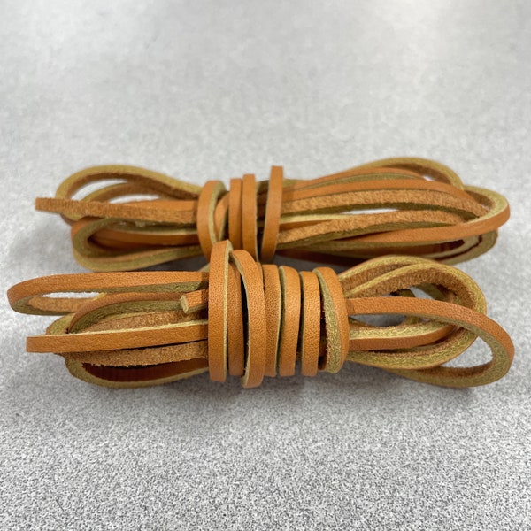 1 PAIR TAN BROWN - 72" Rawhide Leather Shoelaces Strings Shoe Boot Laces