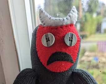 Red-Faced Mini-Sock Krampus