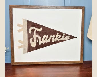 Framed Custom Name Pennant