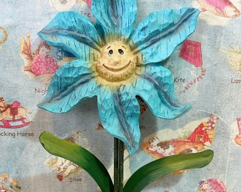 Vintage Blue Lily Flower Collectible Wall Hook