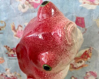 RARE Vintage Grumpy Goldfish Collectible Wall Pocket Wall Planter Wall Vase Hanging Wall Plaque