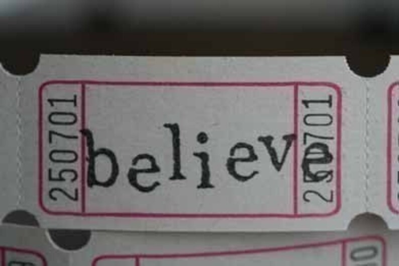 Vintage Style Hand Stamped Believe Carnival Tickets image 2
