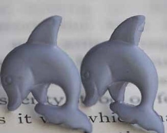 Save The Dolphins Stud Post Earrings