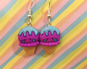 Boucles d'oreilles pendantes Happy Ice Cream