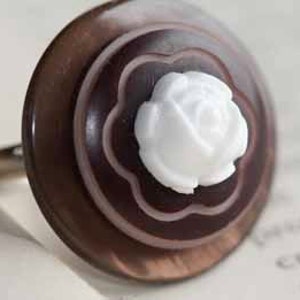 Hot Cocoa Chocolate Button Ring image 3